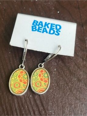 Baked Beads pierced earrings
